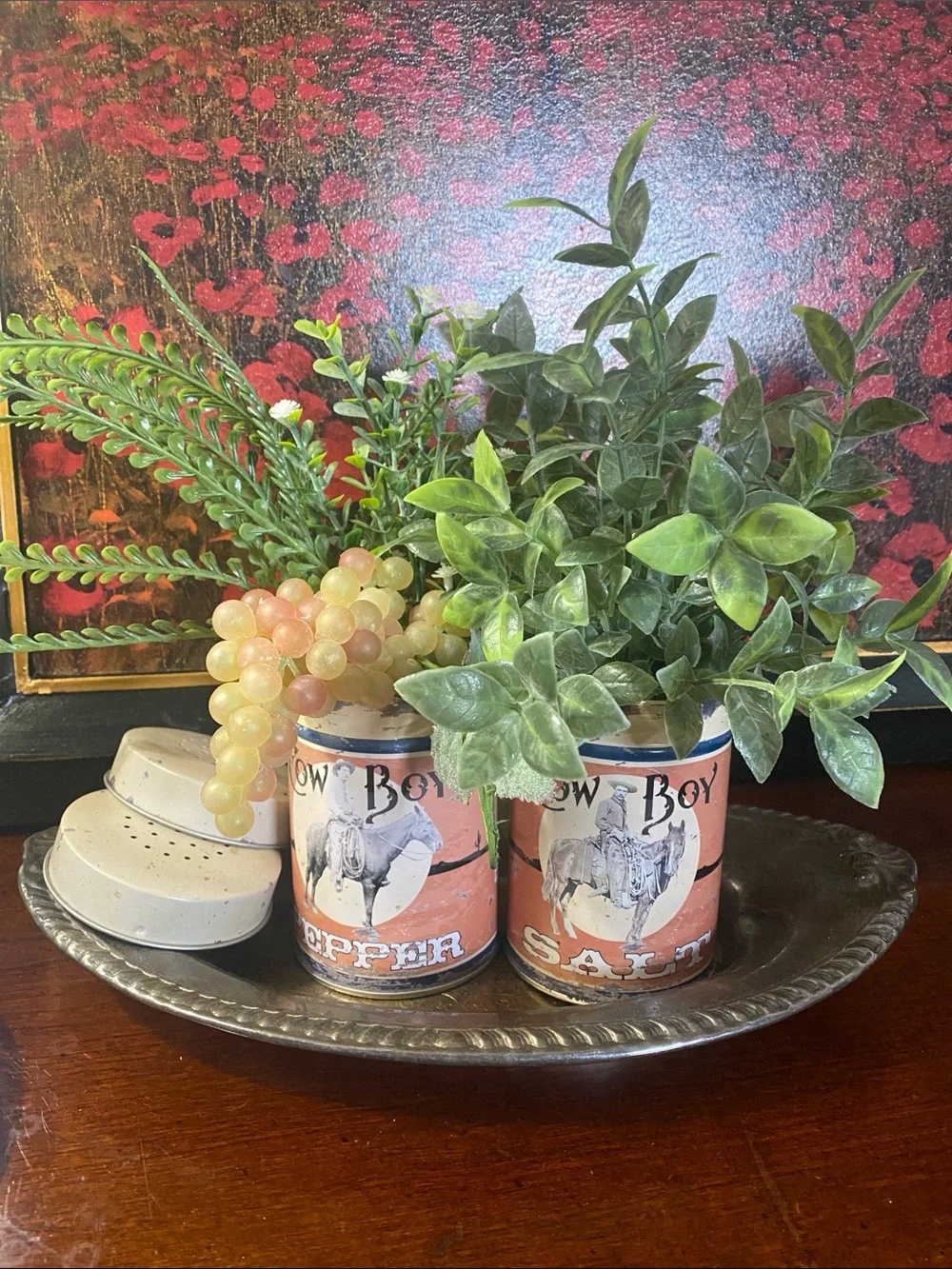 Gift Corral Western Cowboy Tin Orange set